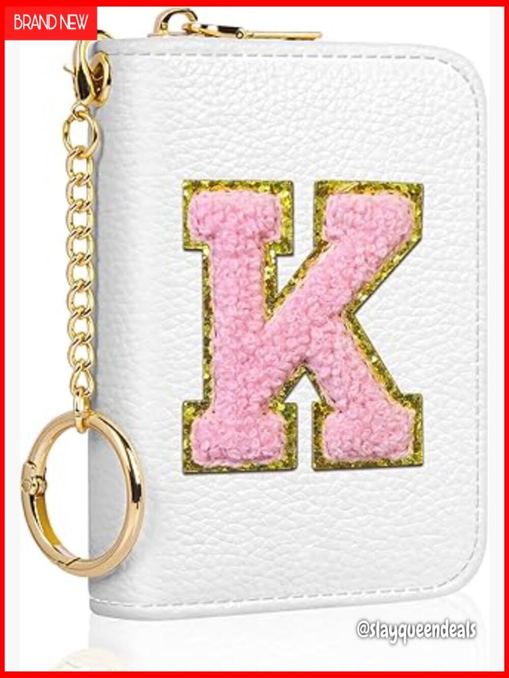 Slim RFID Blocking Card Wallet with Zipper & Keychain, PU Leather Organizer